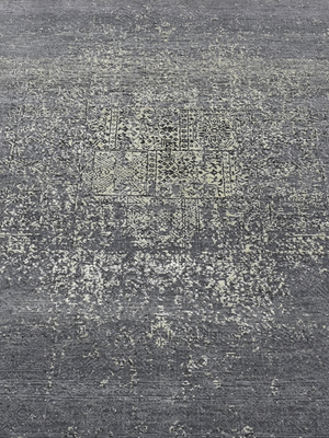 Lioran Hand-knotted Wool & Bamboo Silk Rug - Alloy Grey