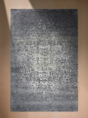 Lioran Hand-knotted Wool & Bamboo Silk Rug - Alloy Grey