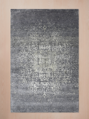 Lioran Hand-knotted Wool & Bamboo Silk Rug - Alloy Grey