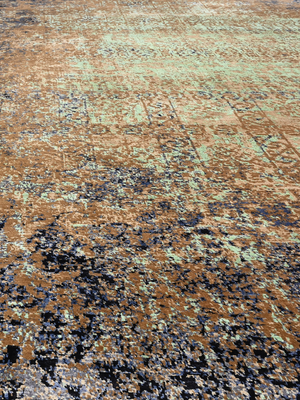 Brevyn Hand-knotted Wool & Bamboo Silk Rug - Brown