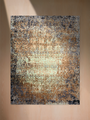 Brevyn Hand-knotted Wool & Bamboo Silk Rug - Brown