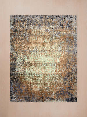 Brevyn Hand-knotted Wool & Bamboo Silk Rug - Brown