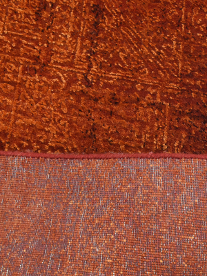 Ossia Hand-knotted Wool & Bamboo Silk Rug - Red
