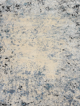 Avrell Hand-Knotted Wool & Bamboo Silk Rug - Blue