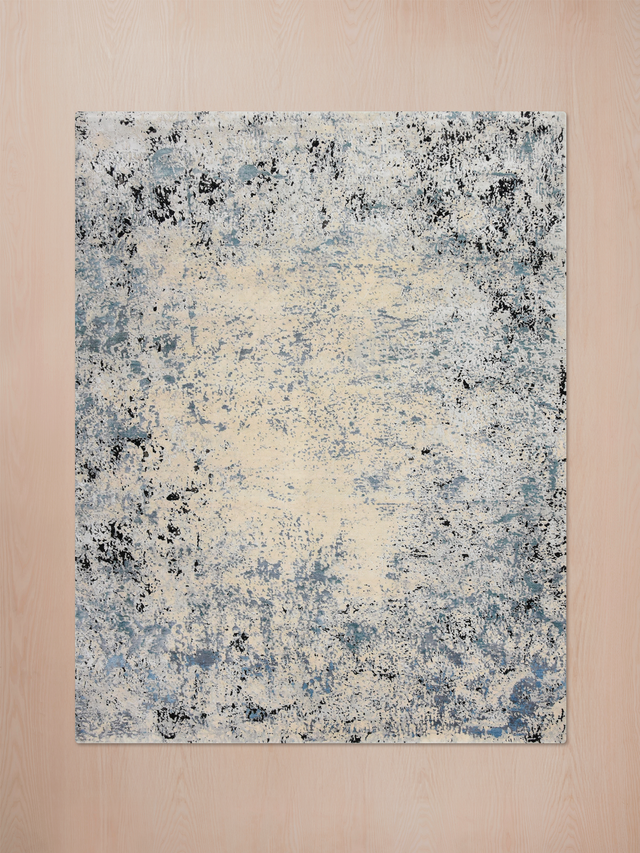 Avrell Hand-Knotted Wool & Bamboo Silk Rug - Blue