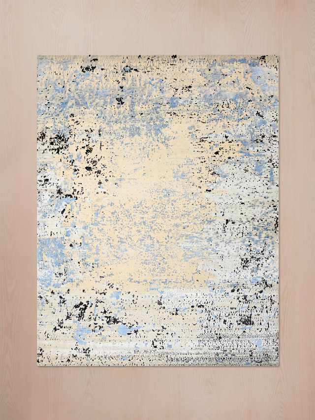 Lorven Hand-Knotted Wool & Bamboo Silk Rug - Blue
