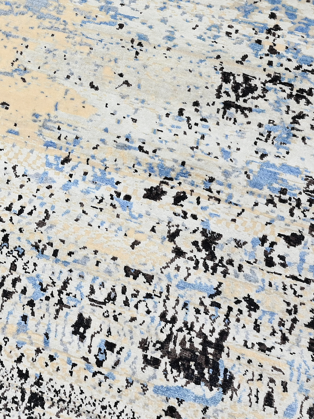 Lorven Hand-Knotted Wool & Bamboo Silk Rug - Blue