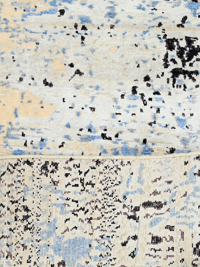 Lorven Hand-Knotted Wool & Bamboo Silk Rug - Blue