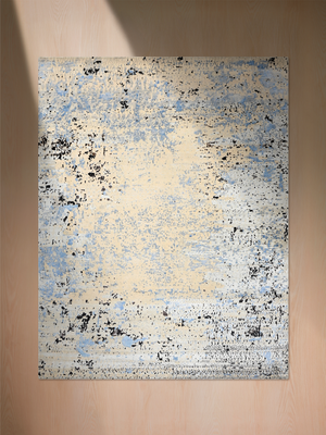 Lorven Hand-Knotted Wool & Bamboo Silk Rug - Blue