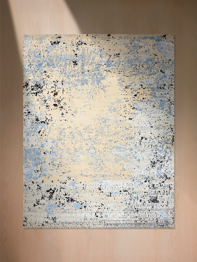 Lorven Hand-Knotted Wool & Bamboo Silk Rug - Blue
