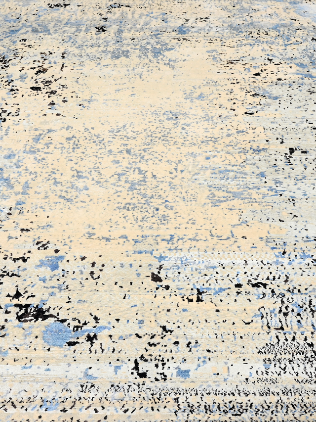 Lorven Hand-Knotted Wool & Bamboo Silk Rug - Blue