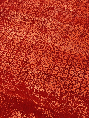 Rovelle Hand-knotted Wool & Bamboo Silk Rug - Red