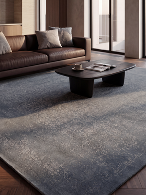 Taran Wool & Bamboo Silk Hand-Knotted Rug - Grey