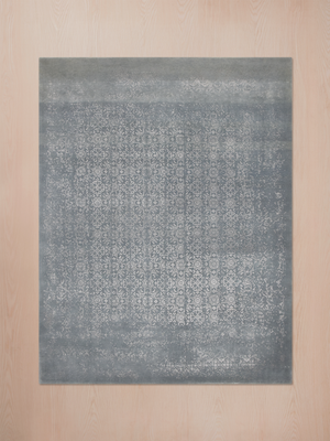 Taran Wool & Bamboo Silk Hand-Knotted Rug - Grey