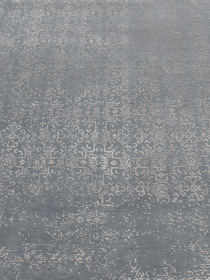 Taran Wool & Bamboo Silk Hand-Knotted Rug - Grey