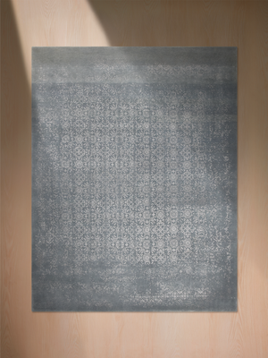 Taran Wool & Bamboo Silk Hand-Knotted Rug - Grey