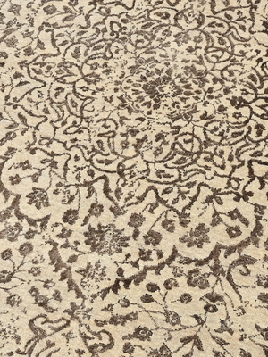 Maro Wool & Bamboo Silk Hand-Knotted Rug - Almond