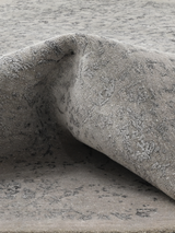 Maro Wool & Bamboo Silk Hand-Knotted Rug - Temple Grey