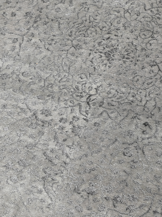 Maro Wool & Bamboo Silk Hand-Knotted Rug - Temple Grey