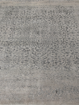 Maro Wool & Bamboo Silk Hand-Knotted Rug - Temple Grey