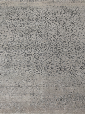 Maro Wool & Bamboo Silk Hand-Knotted Rug - Temple Grey
