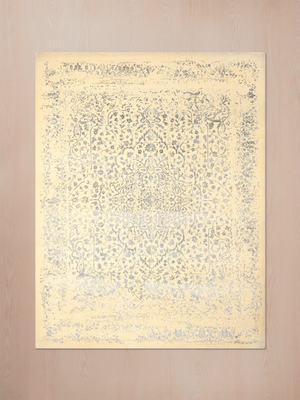Maro Wool & Bamboo Silk Hand-Knotted Rug - Beige & Grey