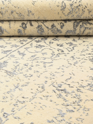Maro Wool & Bamboo Silk Hand-Knotted Rug - Beige & Grey