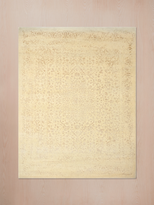 Maro Wool & Bamboo Silk Hand-Knotted Rug - Beige