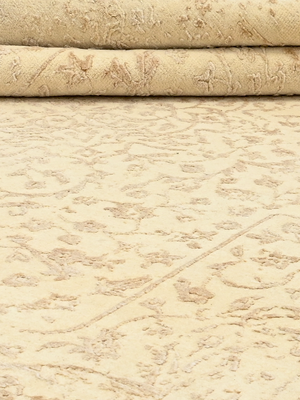 Maro Wool & Bamboo Silk Hand-Knotted Rug - Beige