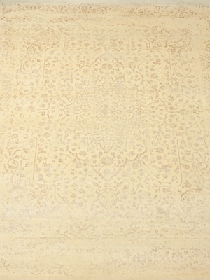 Maro Wool & Bamboo Silk Hand-Knotted Rug - Beige