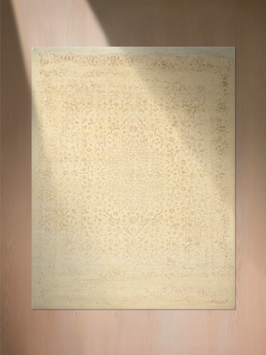 Maro Wool & Bamboo Silk Hand-Knotted Rug - Beige