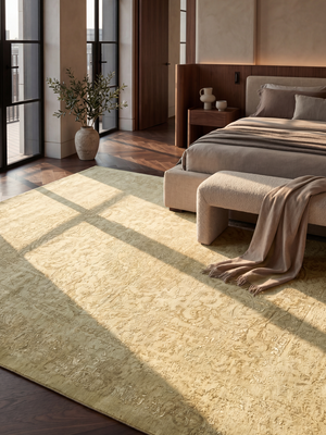 Kavi Pistachio Shell Wool & Bamboo Silk Hand-Knotted Rug - Pistachio Shell