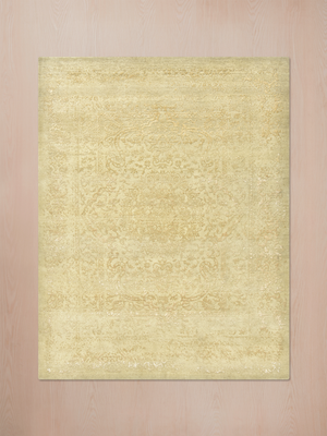 Kavi Pistachio Shell Wool & Bamboo Silk Hand-Knotted Rug - Pistachio Shell