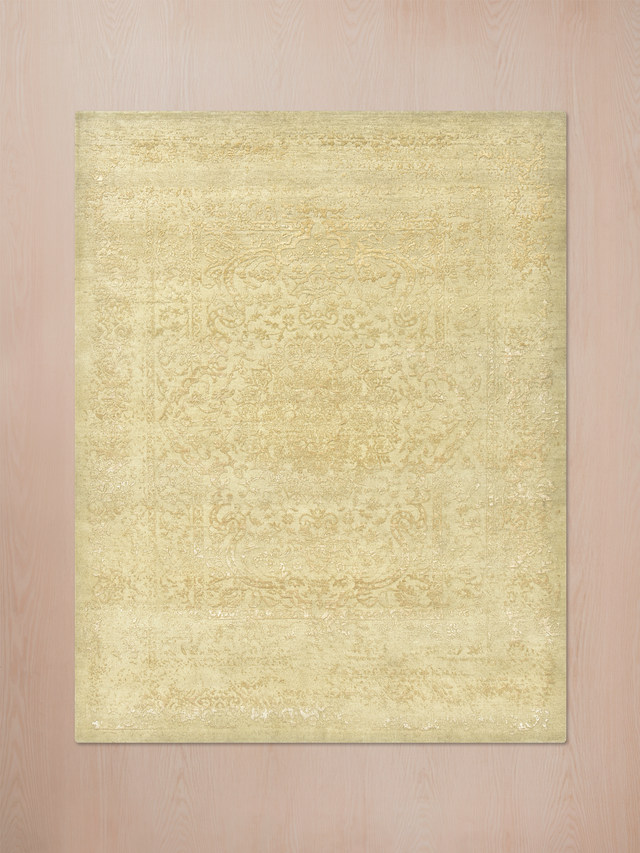 Kavi Pistachio Shell Wool & Bamboo Silk Hand-Knotted Rug