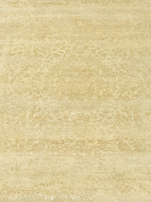 Kavi Pistachio Shell Wool & Bamboo Silk Hand-Knotted Rug - Pistachio Shell