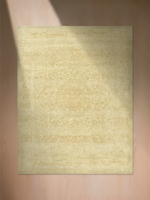 Kavi Pistachio Shell Wool & Bamboo Silk Hand-Knotted Rug - Pistachio Shell