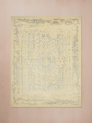 Kavi Wool & Bamboo Silk Hand-Knotted Rug - Beige