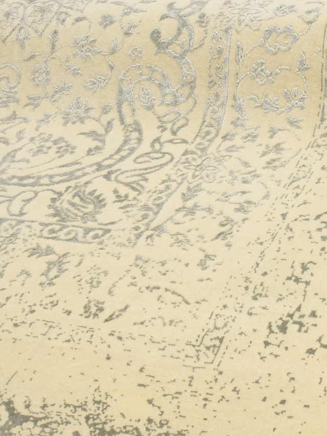 Kavi Wool & Bamboo Silk Hand-Knotted Rug - Beige