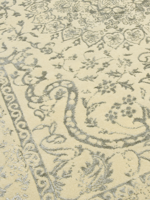 Kavi Wool & Bamboo Silk Hand-Knotted Rug - Beige