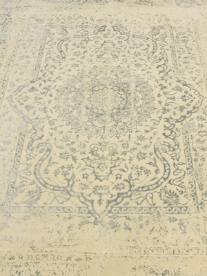 Kavi Wool & Bamboo Silk Hand-Knotted Rug - Beige