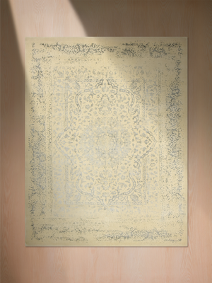 Kavi Wool & Bamboo Silk Hand-Knotted Rug - Beige