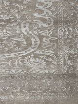 Kavi Wool & Bamboo Silk Hand-Knotted Rug - Stone Grey