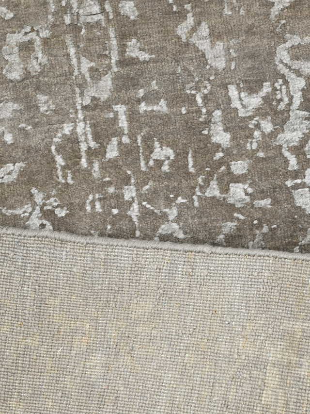 Kavi Wool & Bamboo Silk Hand-Knotted Rug - Stone Grey