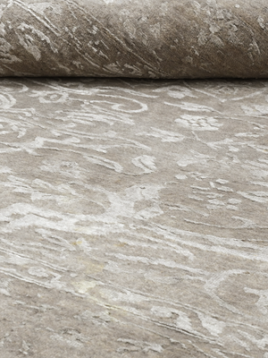 Kavi Wool & Bamboo Silk Hand-Knotted Rug - Stone Grey
