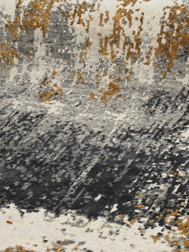 Ardell Hand-Knotted Wool & Bamboo Silk Rug - Grey