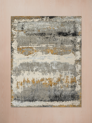 Ardell Hand-Knotted Wool & Bamboo Silk Rug - Grey
