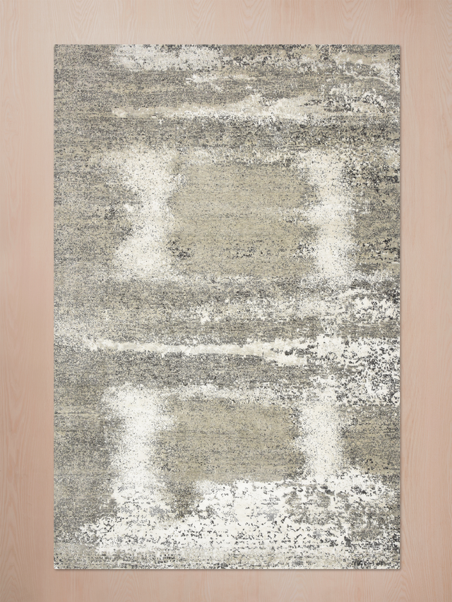 Mavelle Hand-Knotted Wool & Bamboo Silk Rug - Khaki