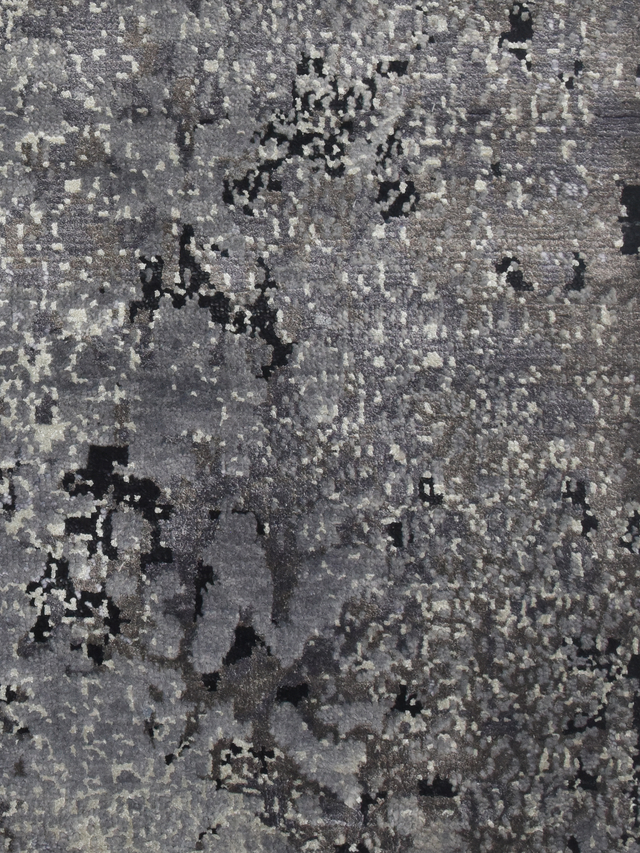 Nerith Hand-Knotted Wool & Bamboo Silk Rug - Grey