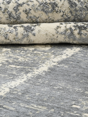 Orellan Hand-Knotted Wool & Bamboo Silk Rug - Beige