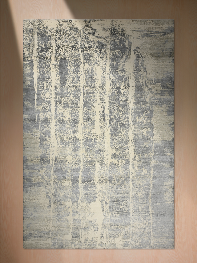 Orellan Hand-Knotted Wool & Bamboo Silk Rug - Beige